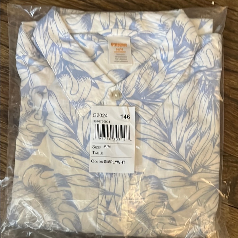 Gymboree Blue and White Casual Button Down Shirt